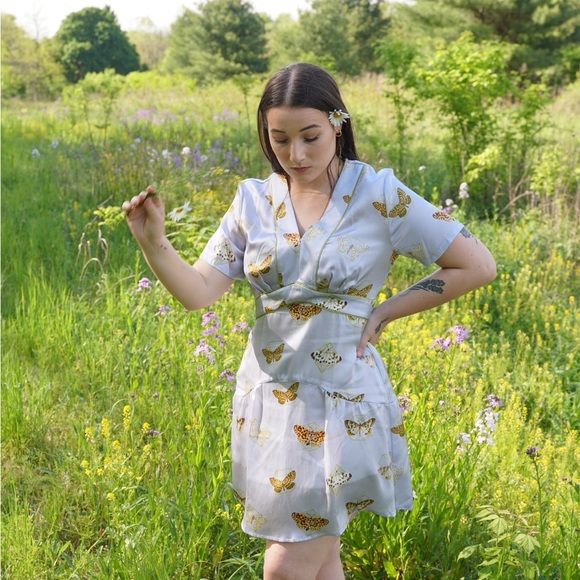 Into a Butterfly Silk Dress - Picture 3 of 5